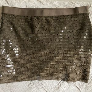 Sparkly Taupe Chelsea & Violet Skirt Size L